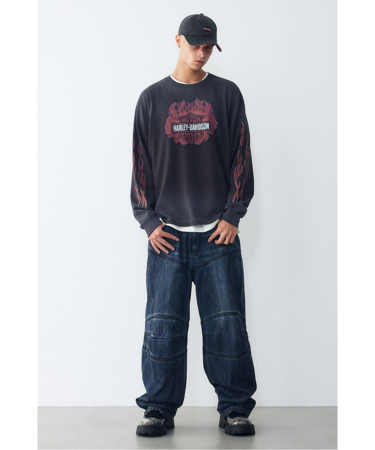 할리데이비슨 컬렉션스®(HARLEY-DAVIDSON COLLECTIONS®) [American Vintage] B&S 빈티지 볼캡 다크 그레이 HH16381002