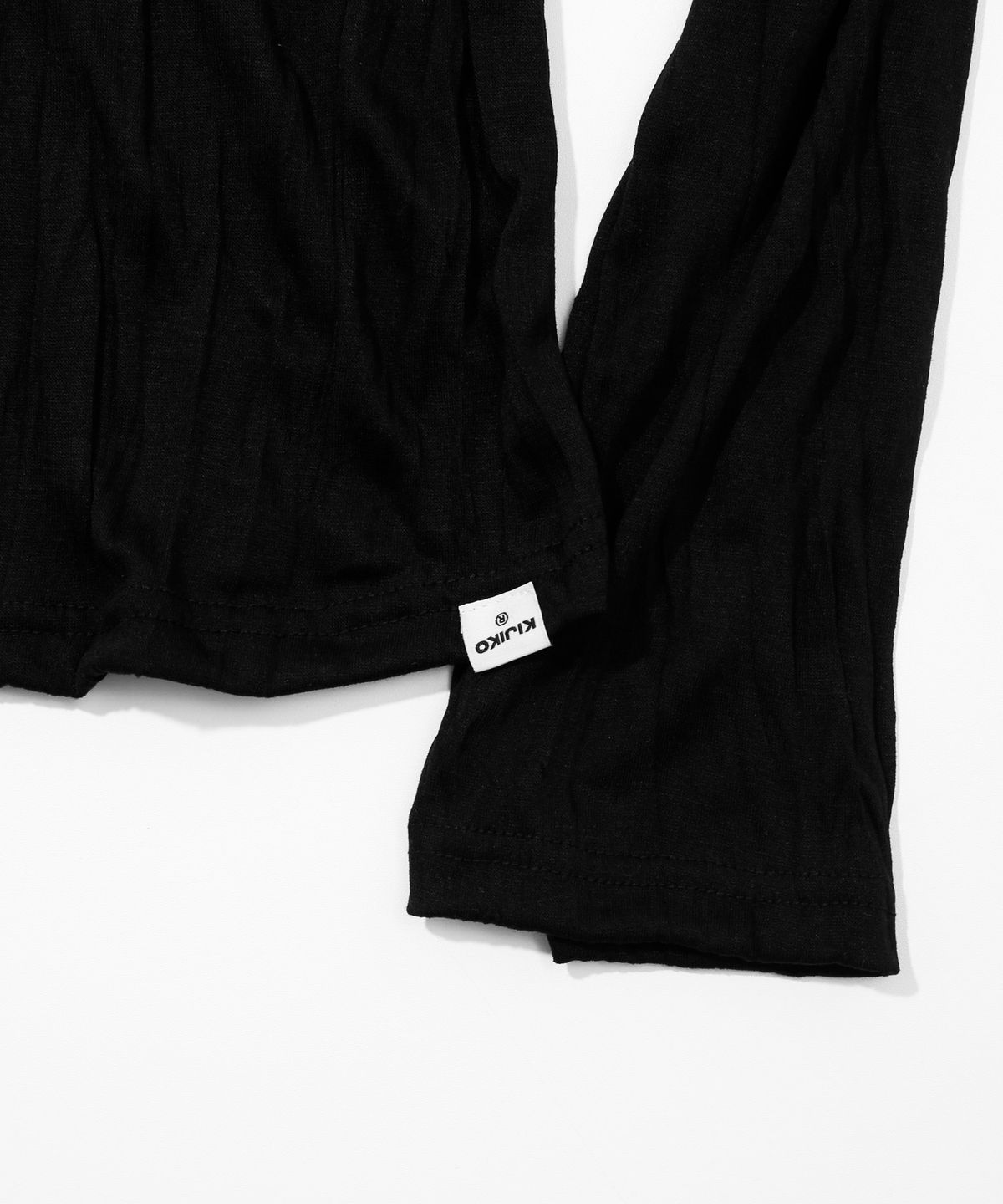 키지코(KIJIKO) ke210. Linkle Soft Slim Shirt Black
