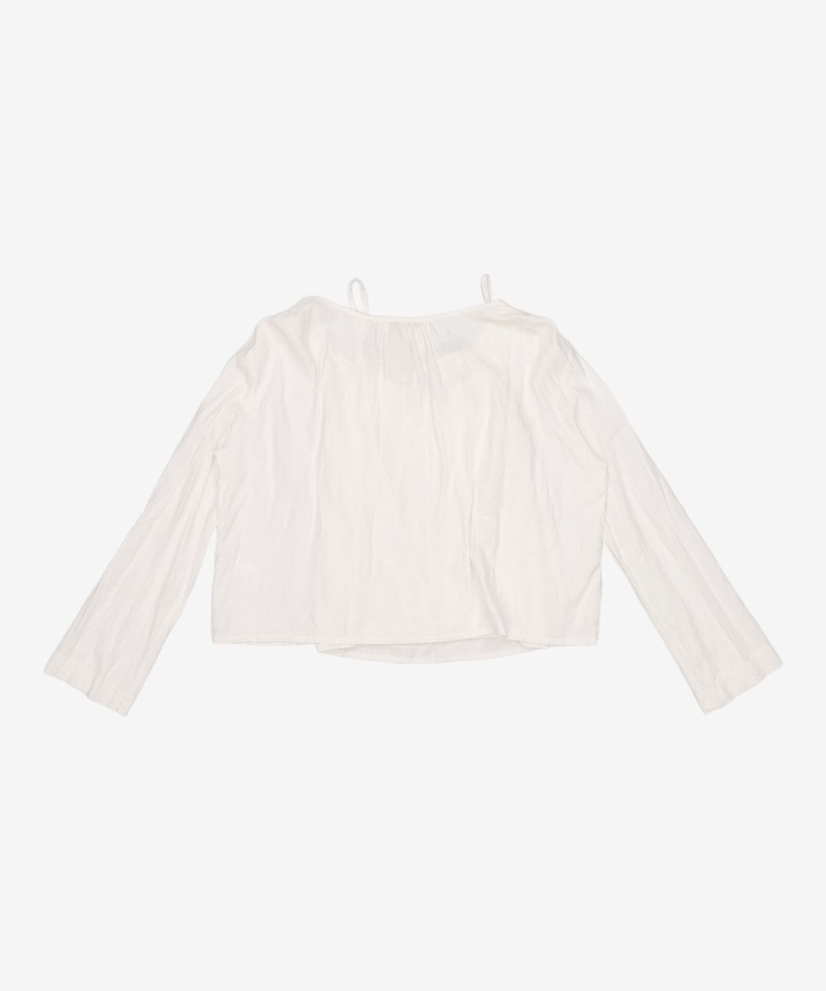 논로컬(NONLOCAL) Linen Shirring Cardigan - White FREE
