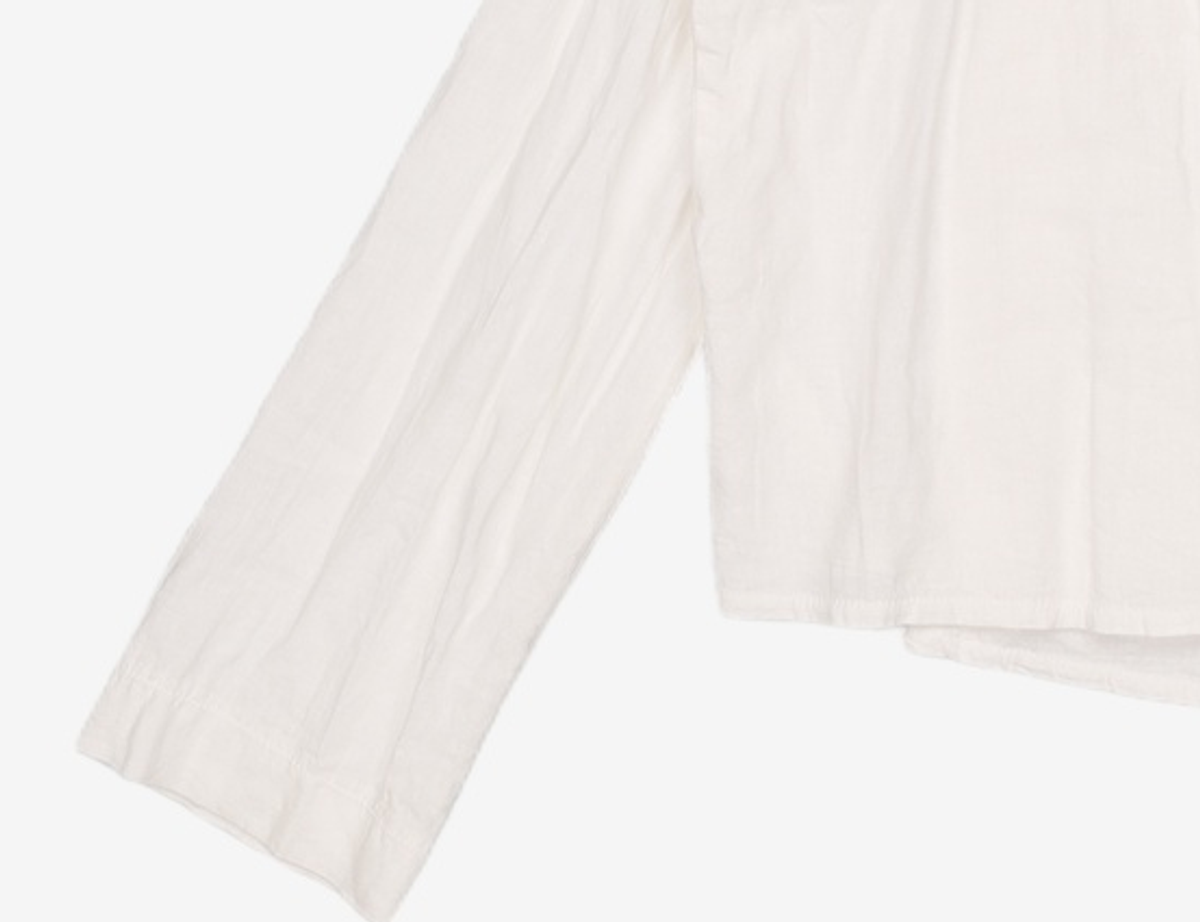 논로컬(NONLOCAL) Linen Shirring Cardigan - White FREE