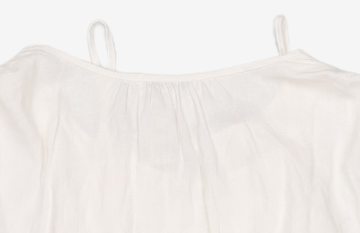 논로컬(NONLOCAL) Linen Shirring Cardigan - White FREE