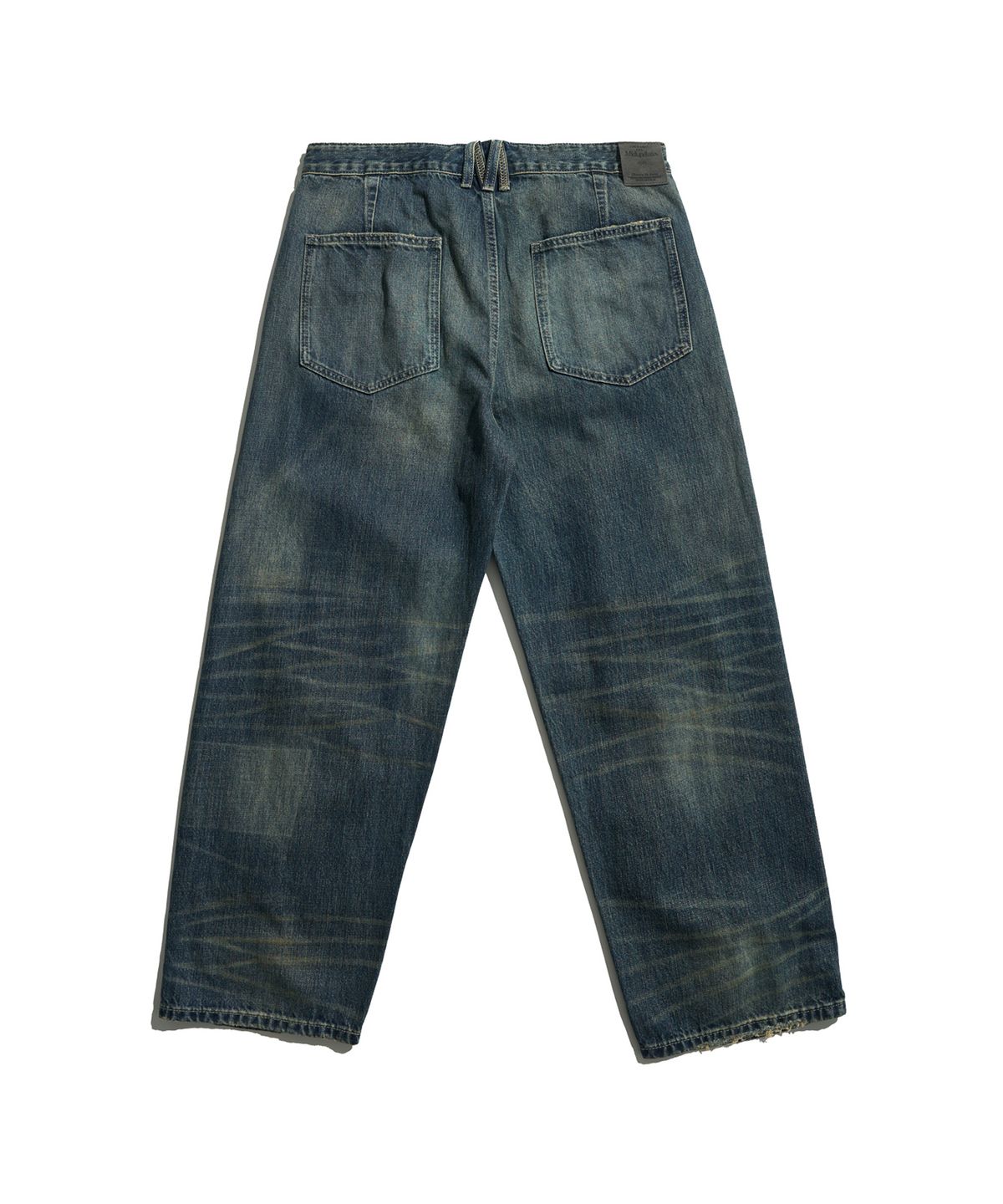 미드업데이트(MIDUPDATE) Heavy Distressed Straight Denim Pants