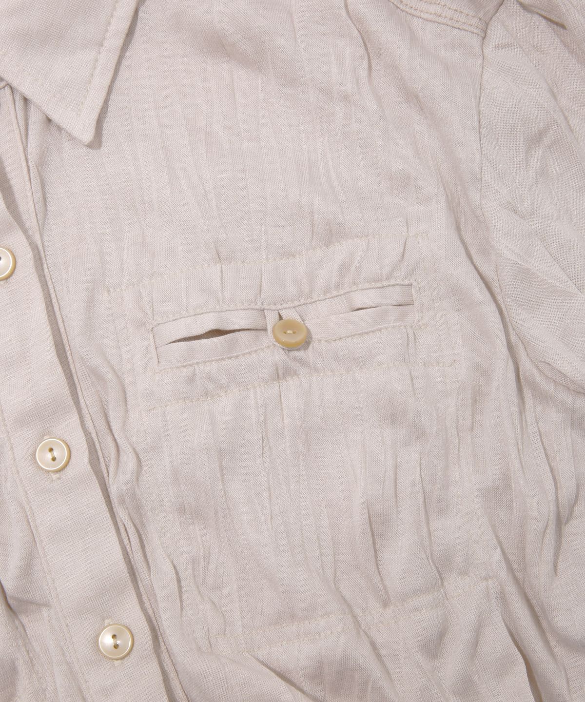 키지코(KIJIKO) ke210. Linkle Soft Slim Shirt Beige