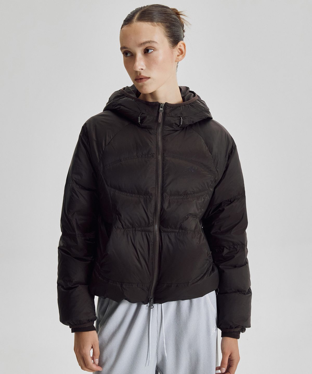 뉴발란스(NEW BALANCE) NBNPG4W912 / WOMEN 플라잉 204 Airy 후드형 경량다운 (BROWN)