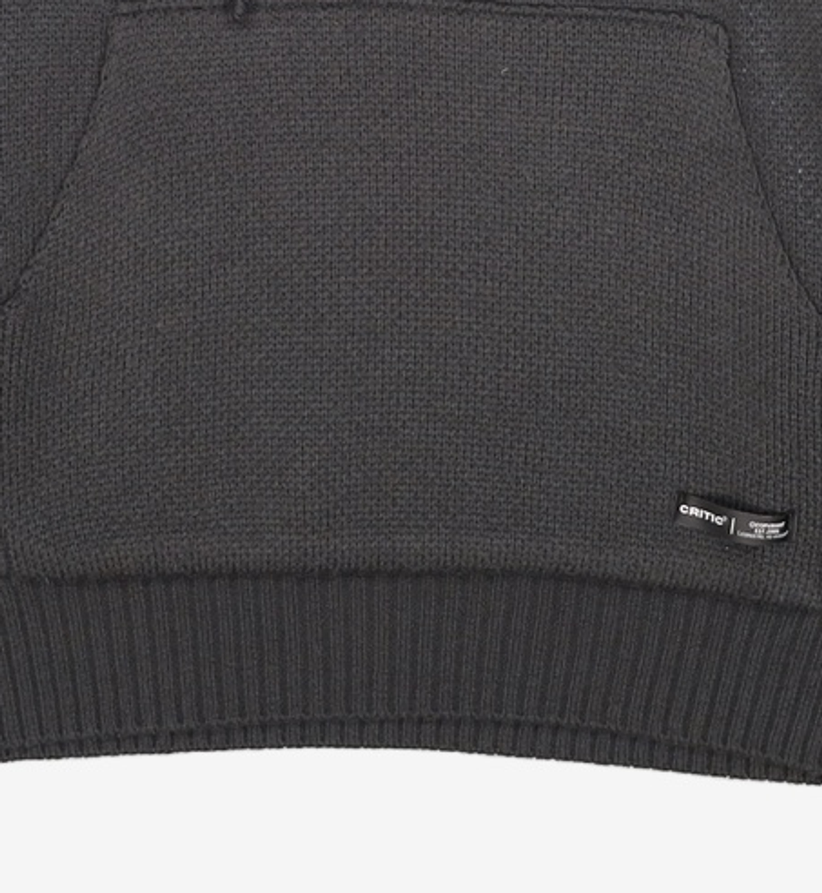 크리틱(CRITIC) GOTH LOGO HOOD KNIT CHARCOAL XL