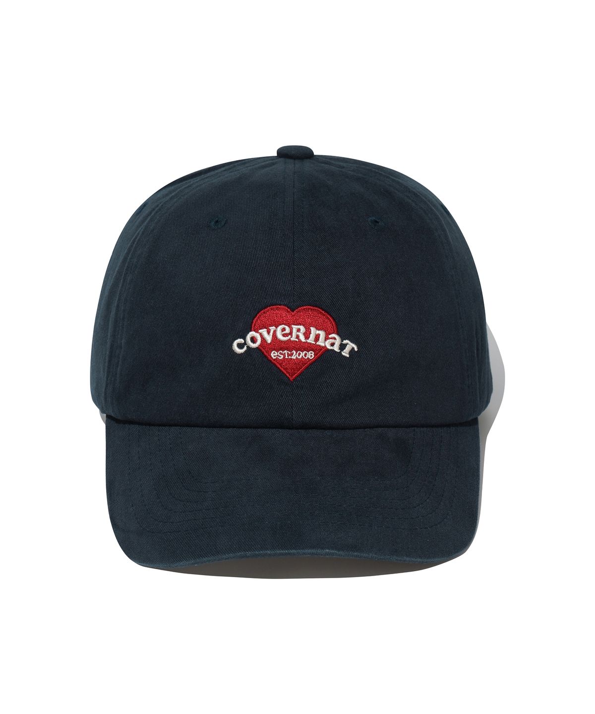 커버낫 우먼(COVERNAT WOMAN) 우먼 하트쿠퍼로고 스탠슬림 핏 볼캡 네이비