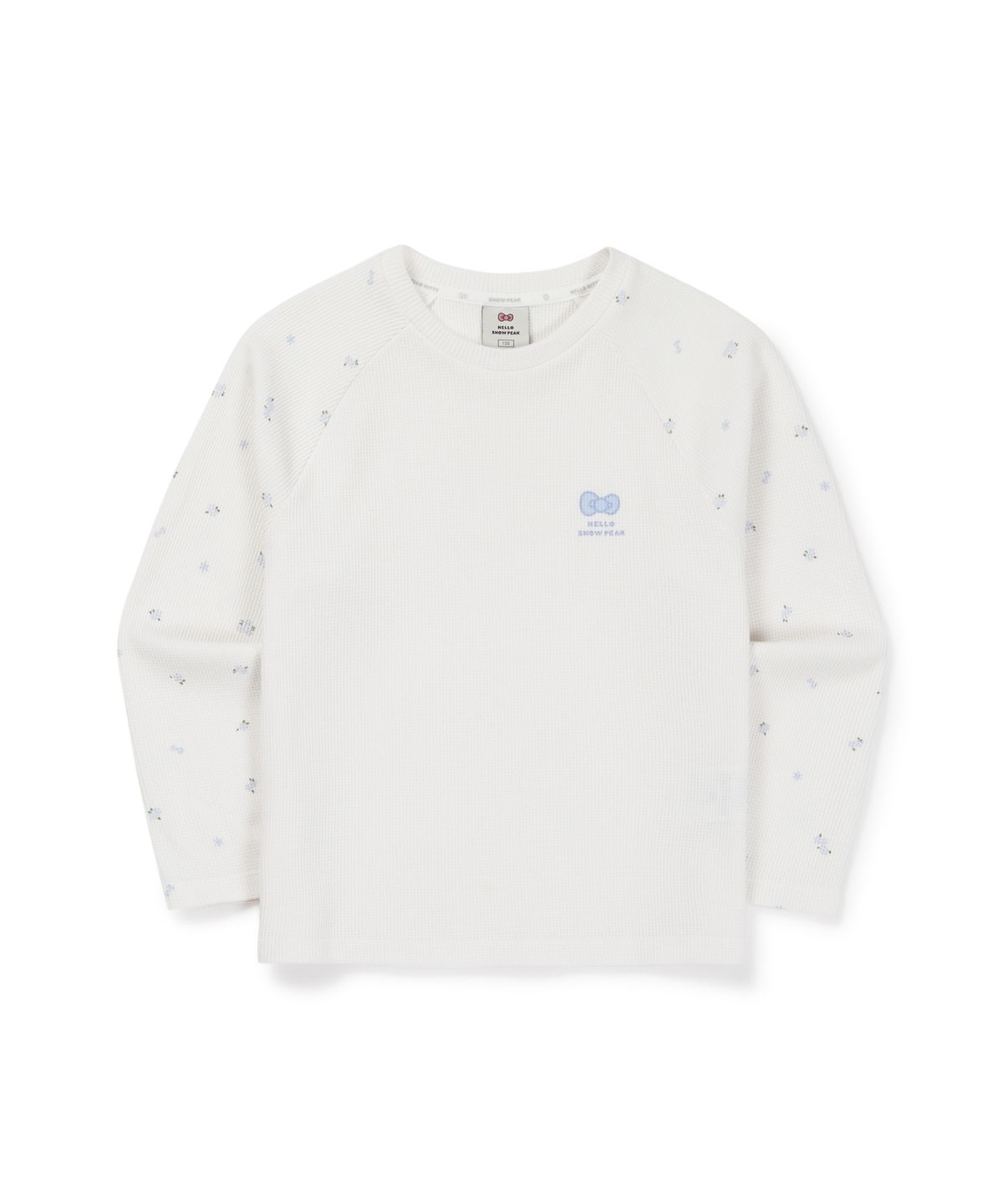 스노우피크 어패럴 키즈(SNOWPEAK APPAREL KIDS) [스노우피크 X 헬로키티] 키즈 와플 긴팔 티셔츠 (S26FKFTL88) Light Blue