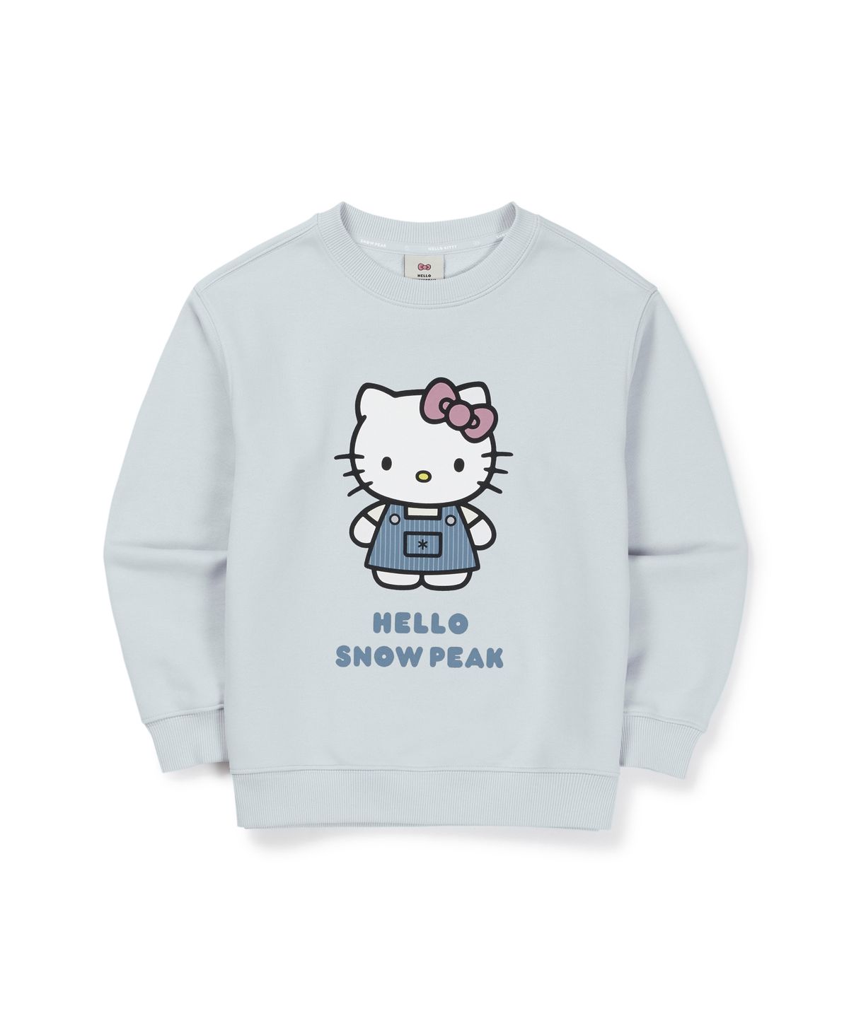 스노우피크 어패럴 키즈(SNOWPEAK APPAREL KIDS) [스노우피크 X 헬로키티] 키즈 약기모 맨투맨 (S26WKFHT88) Light Blue