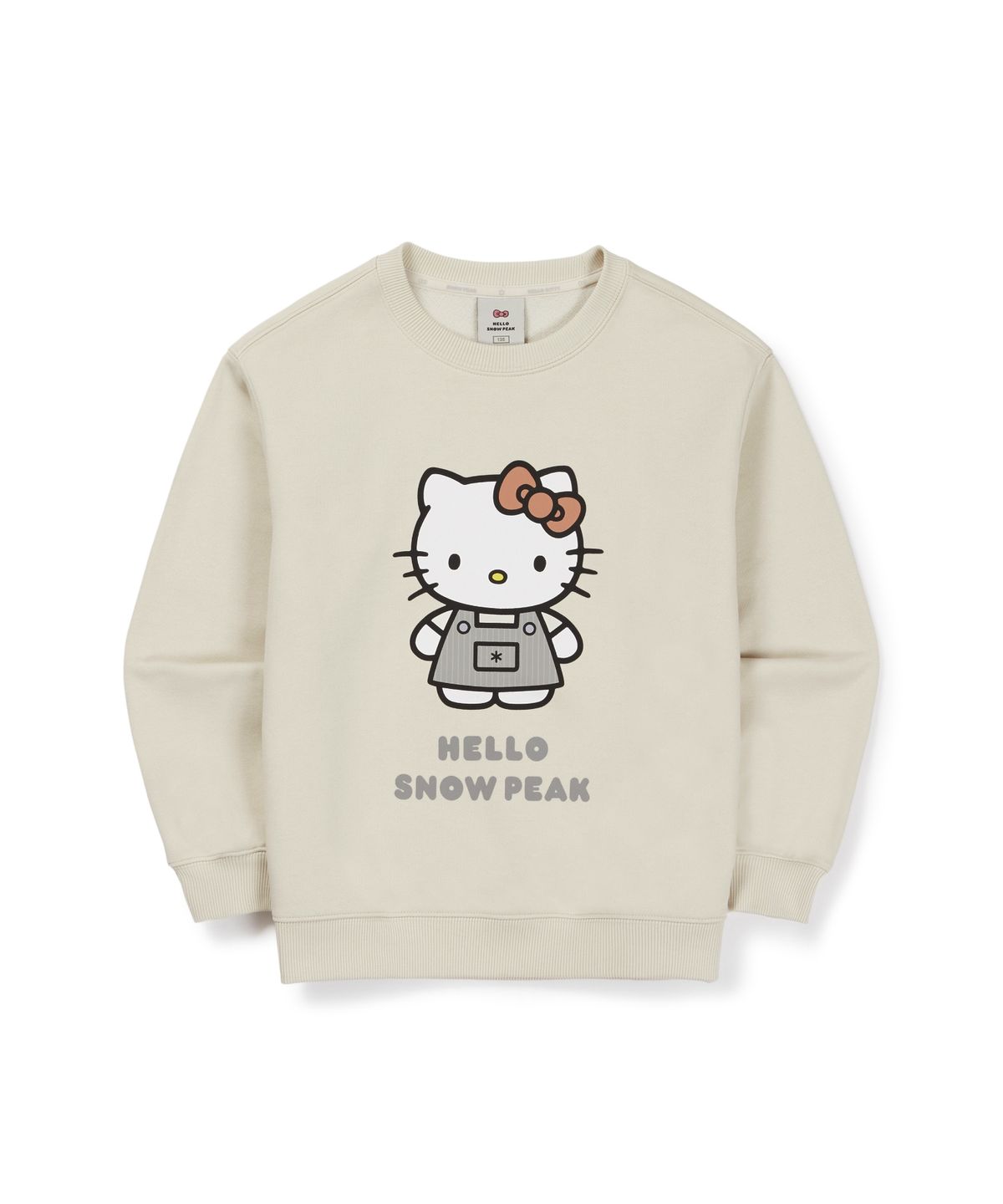 스노우피크 어패럴 키즈(SNOWPEAK APPAREL KIDS) [스노우피크 X 헬로키티] 키즈 약기모 맨투맨 (S26WKFHT88) Light Beige