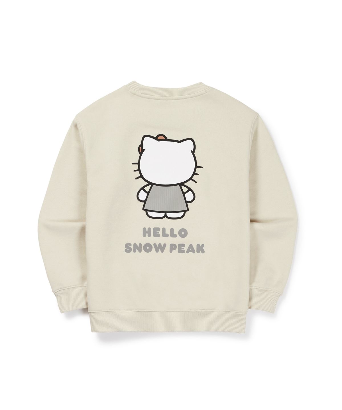 스노우피크 어패럴 키즈(SNOWPEAK APPAREL KIDS) [스노우피크 X 헬로키티] 키즈 약기모 맨투맨 (S26WKFHT88) Light Beige