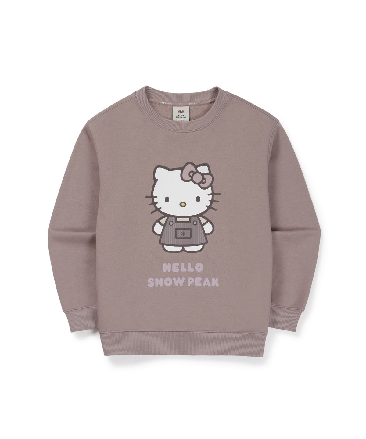 스노우피크 어패럴 키즈(SNOWPEAK APPAREL KIDS) [스노우피크 X 헬로키티] 키즈 약기모 맨투맨 (S26WKFHT88) Rusty Pink