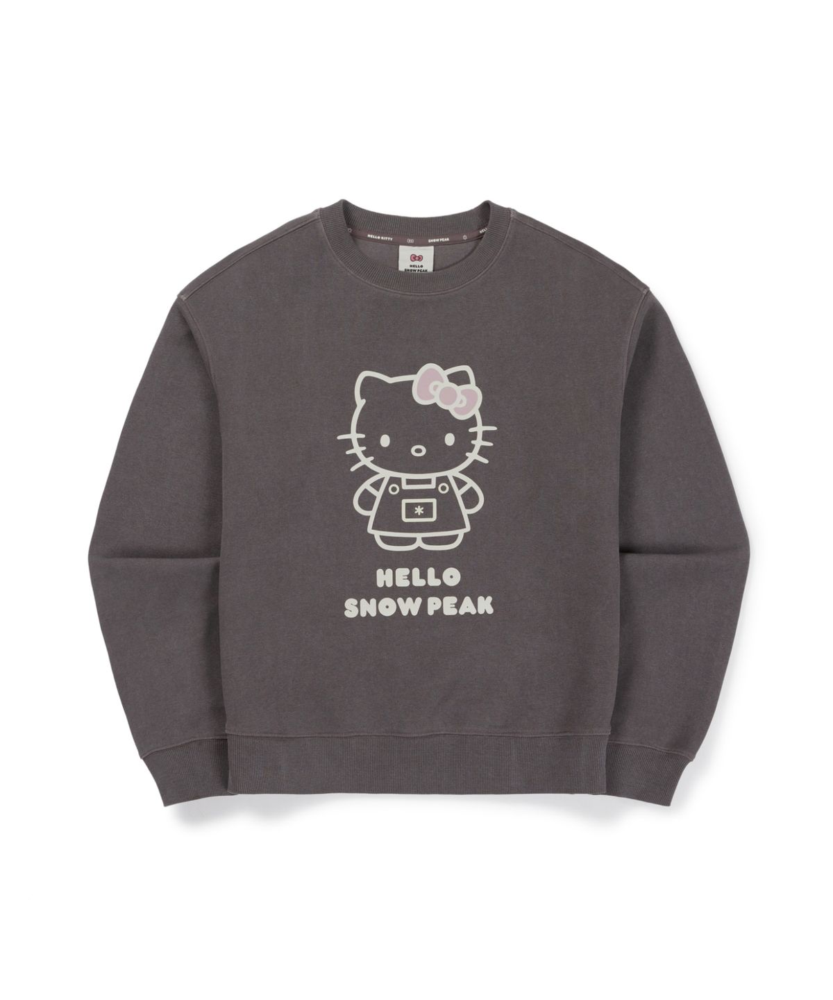 스노우피크 어패럴(SNOWPEAK APPAREL) [스노우피크 X 헬로키티] 피그먼트 다잉 여성 맨투맨 (S26FWFHT85) Choco Brown