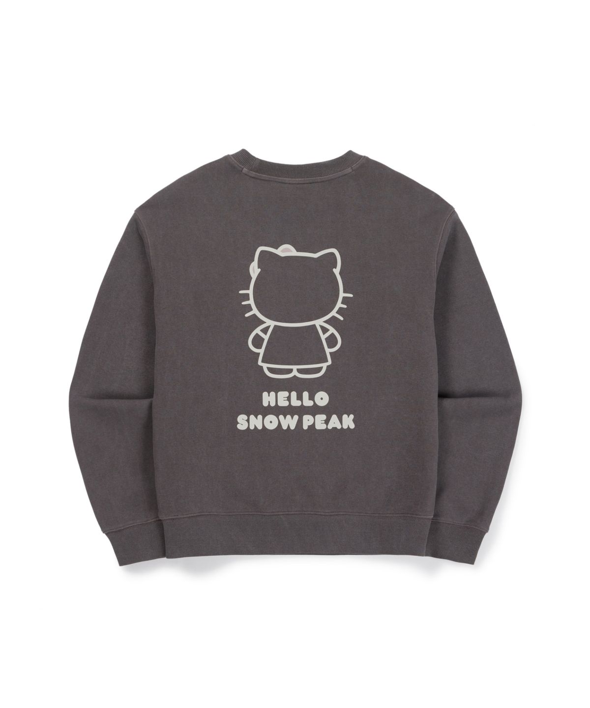 스노우피크 어패럴(SNOWPEAK APPAREL) [스노우피크 X 헬로키티] 피그먼트 다잉 여성 맨투맨 (S26FWFHT85) Choco Brown