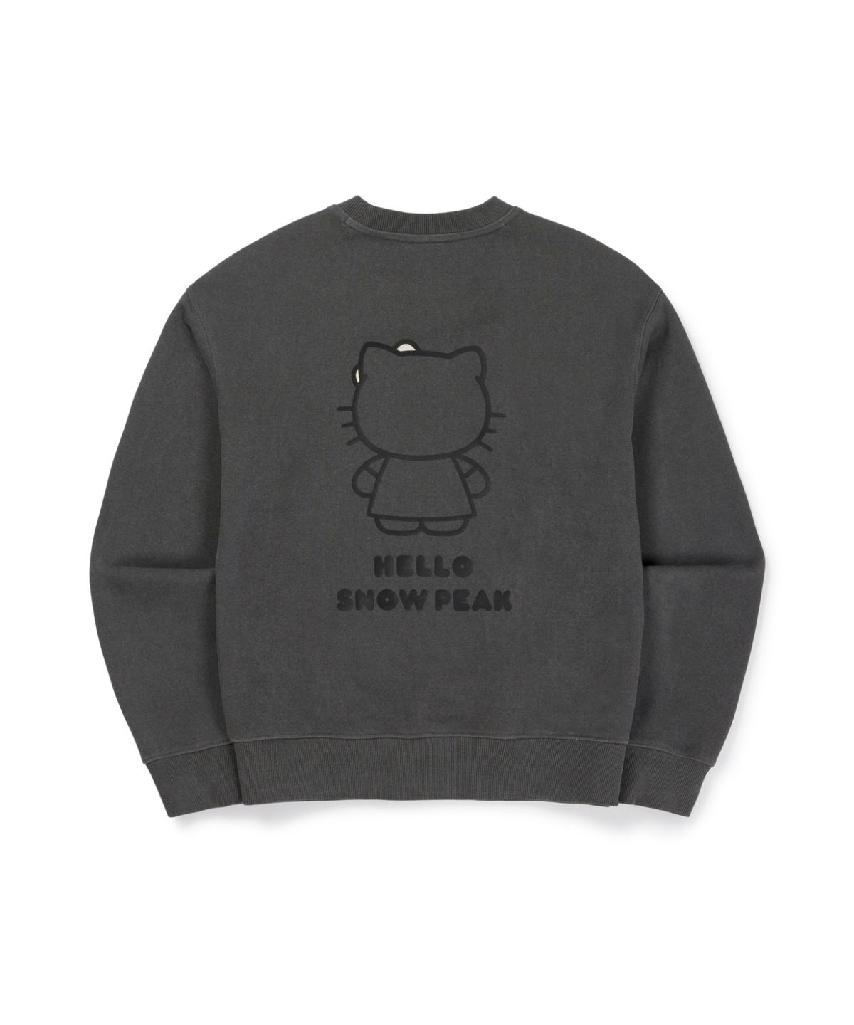 스노우피크 어패럴(SNOWPEAK APPAREL) [스노우피크 X 헬로키티] 피그먼트 다잉 여성 맨투맨 (S26FWFHT85) Charcoal