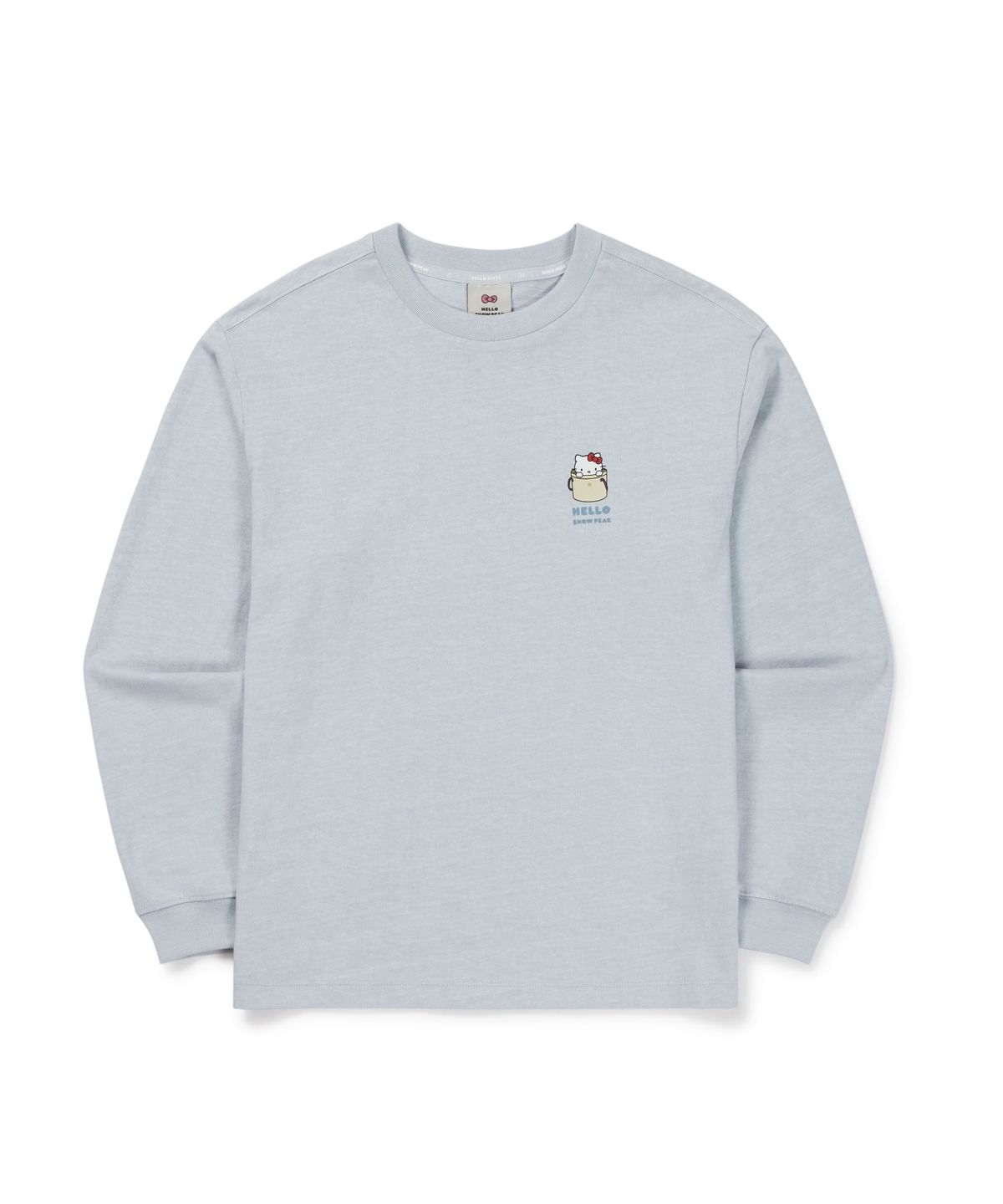 스노우피크 어패럴(SNOWPEAK APPAREL) [스노우피크 X 헬로키티] 피그먼트 여성 긴팔 티셔츠 (S26FWFTL85) Light Blue