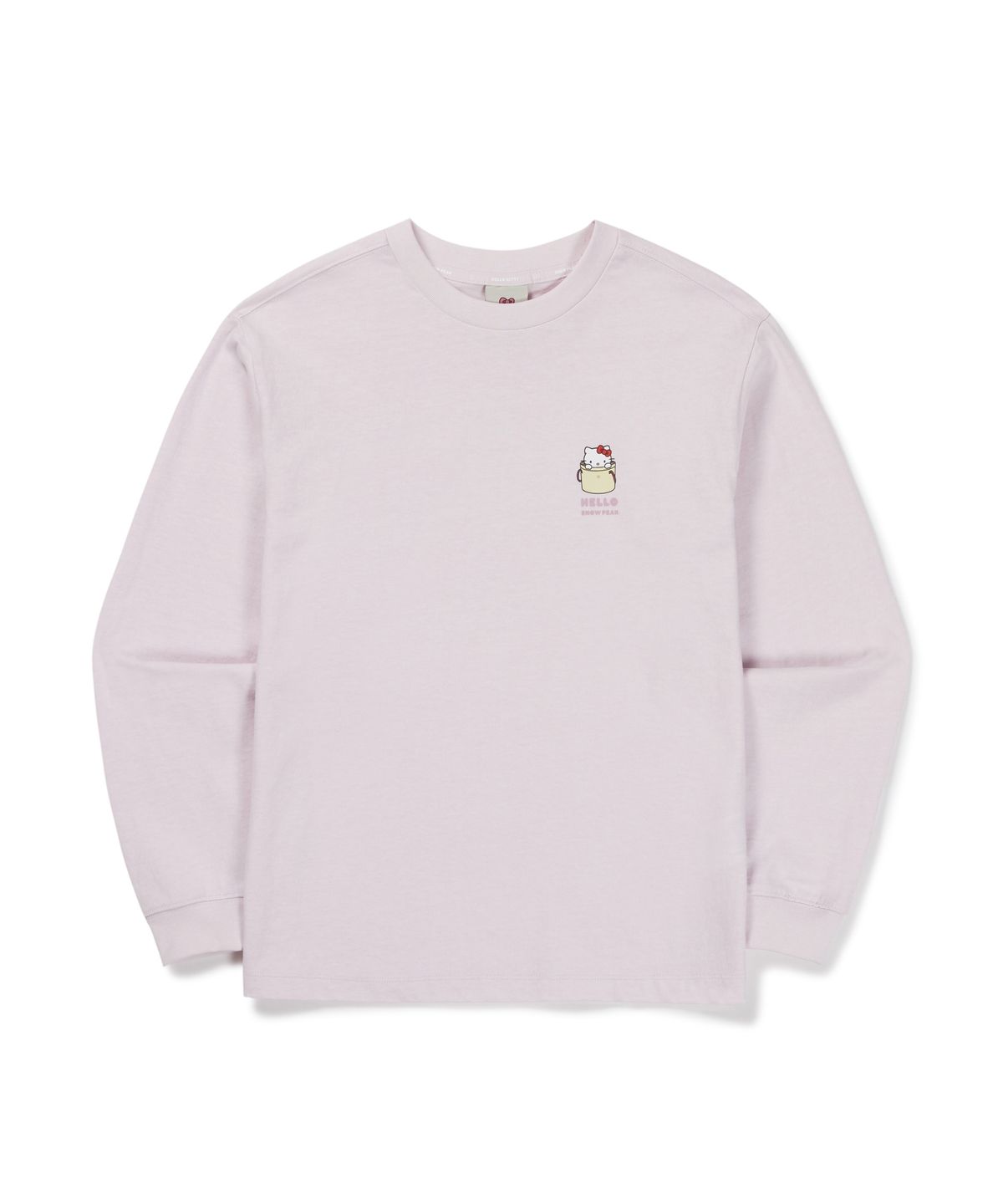 스노우피크 어패럴(SNOWPEAK APPAREL) [스노우피크 X 헬로키티] 피그먼트 여성 긴팔 티셔츠 (S26FWFTL85) Light Pink