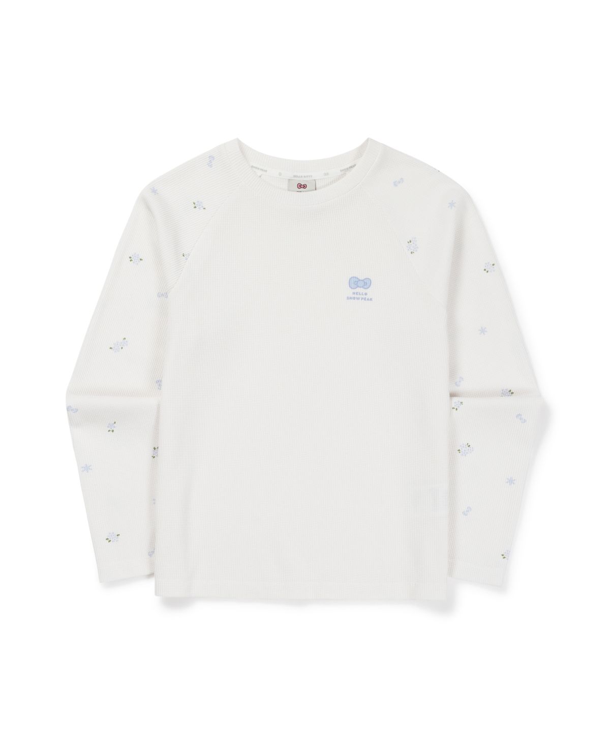 스노우피크 어패럴(SNOWPEAK APPAREL) [스노우피크 X 헬로키티] 와플 여성 긴팔 티셔츠 (S26FWFTL87) Light Blue