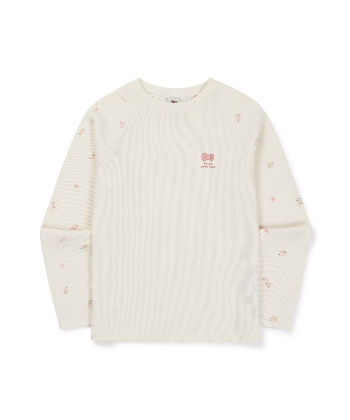 스노우피크 어패럴(SNOWPEAK APPAREL) [스노우피크 X 헬로키티] 와플 여성 긴팔 티셔츠 (S26FWFTL87) Light Pink