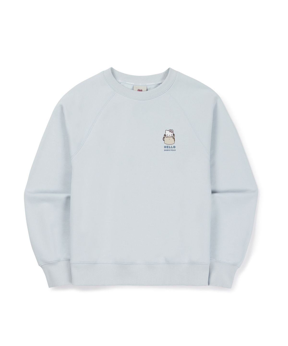 스노우피크 어패럴(SNOWPEAK APPAREL) [스노우피크 X 헬로키티] 약기모 여성 맨투맨 (S26WWFHT87) Light Blue