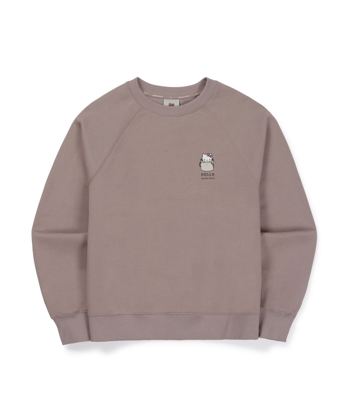 스노우피크 어패럴(SNOWPEAK APPAREL) [스노우피크 X 헬로키티] 약기모 여성 맨투맨 (S26WWFHT87) Rusty Pink