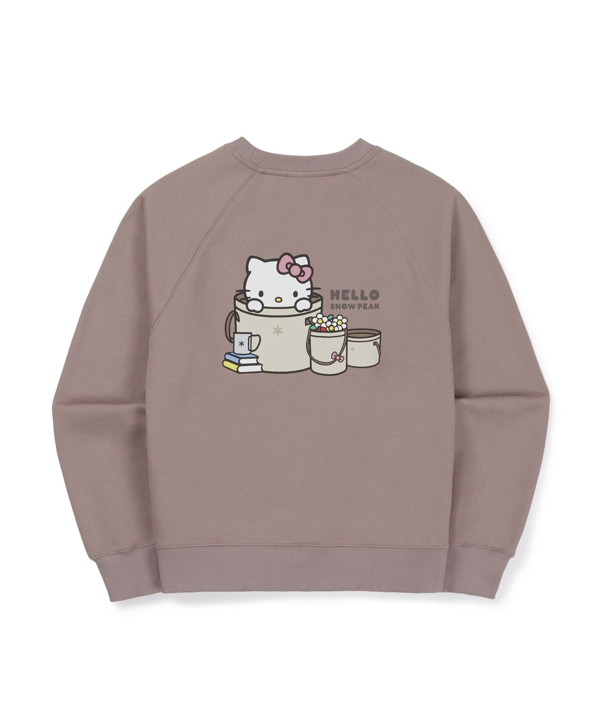 스노우피크 어패럴(SNOWPEAK APPAREL) [스노우피크 X 헬로키티] 약기모 여성 맨투맨 (S26WWFHT87) Rusty Pink
