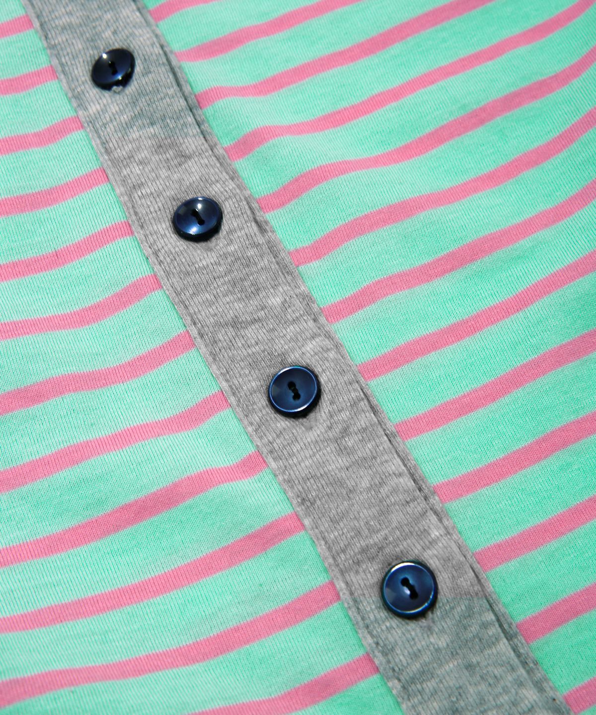 키지코(KIJIKO) ke109. Side Button Colorblock Cardigan Mint