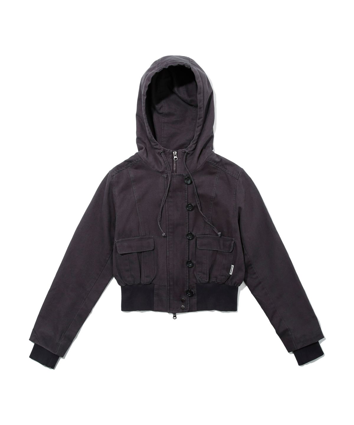 키지코(KIJIKO) ke107. Washed Cationic Hooded Field Jacket Purple