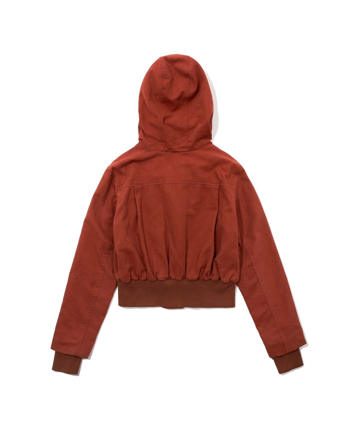 키지코(KIJIKO) ke107. Washed Cationic Hooded Field Jacket Brick