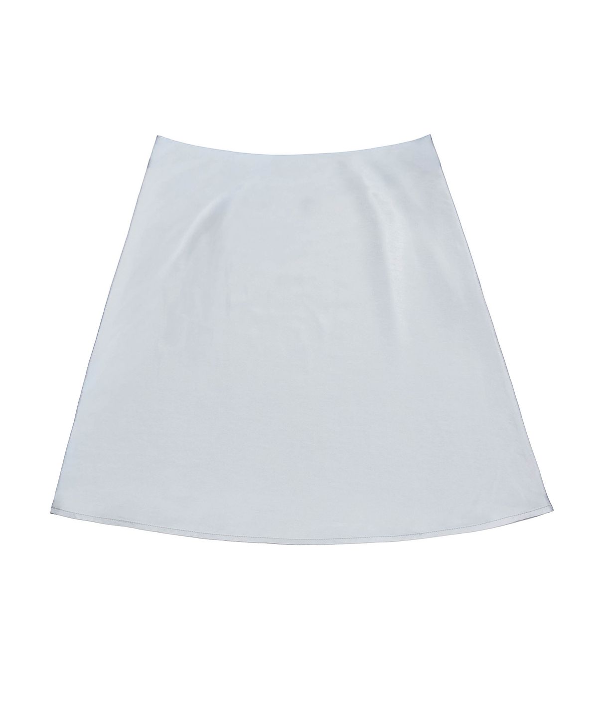 버진키스(VIRGINKISS) Glaze satin midi skirt - SILVER