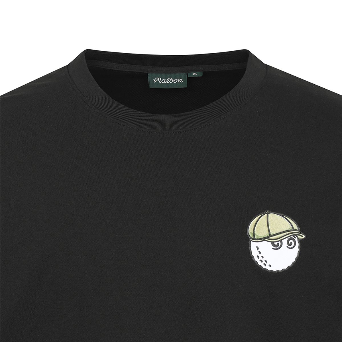 말본 골프(MALBON GOLF) 버킷 아이언웍스 유니 라운드 티셔츠 BLACK