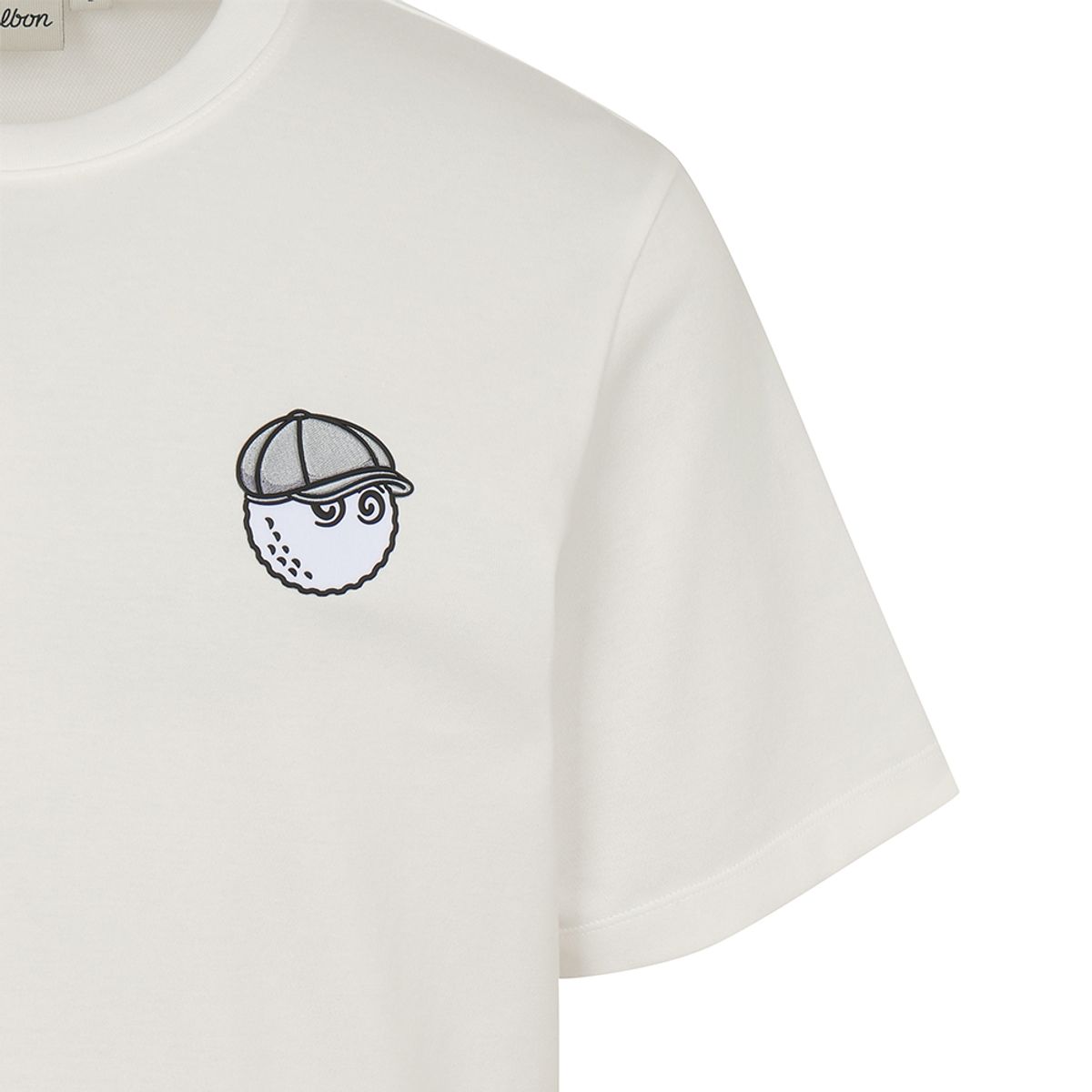 말본 골프(MALBON GOLF) 버킷 아이언웍스 유니 라운드 티셔츠 OFF WHITE