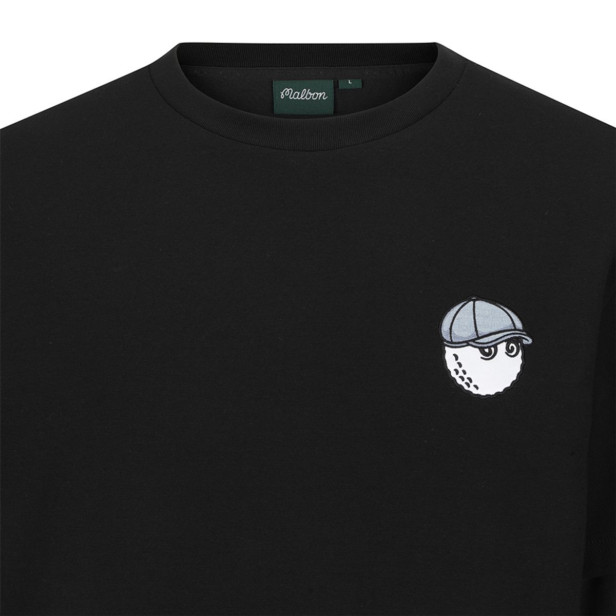 말본 골프(MALBON GOLF) 버킷 소매 레이어드 라운드 티셔츠 BLACK (MAN)