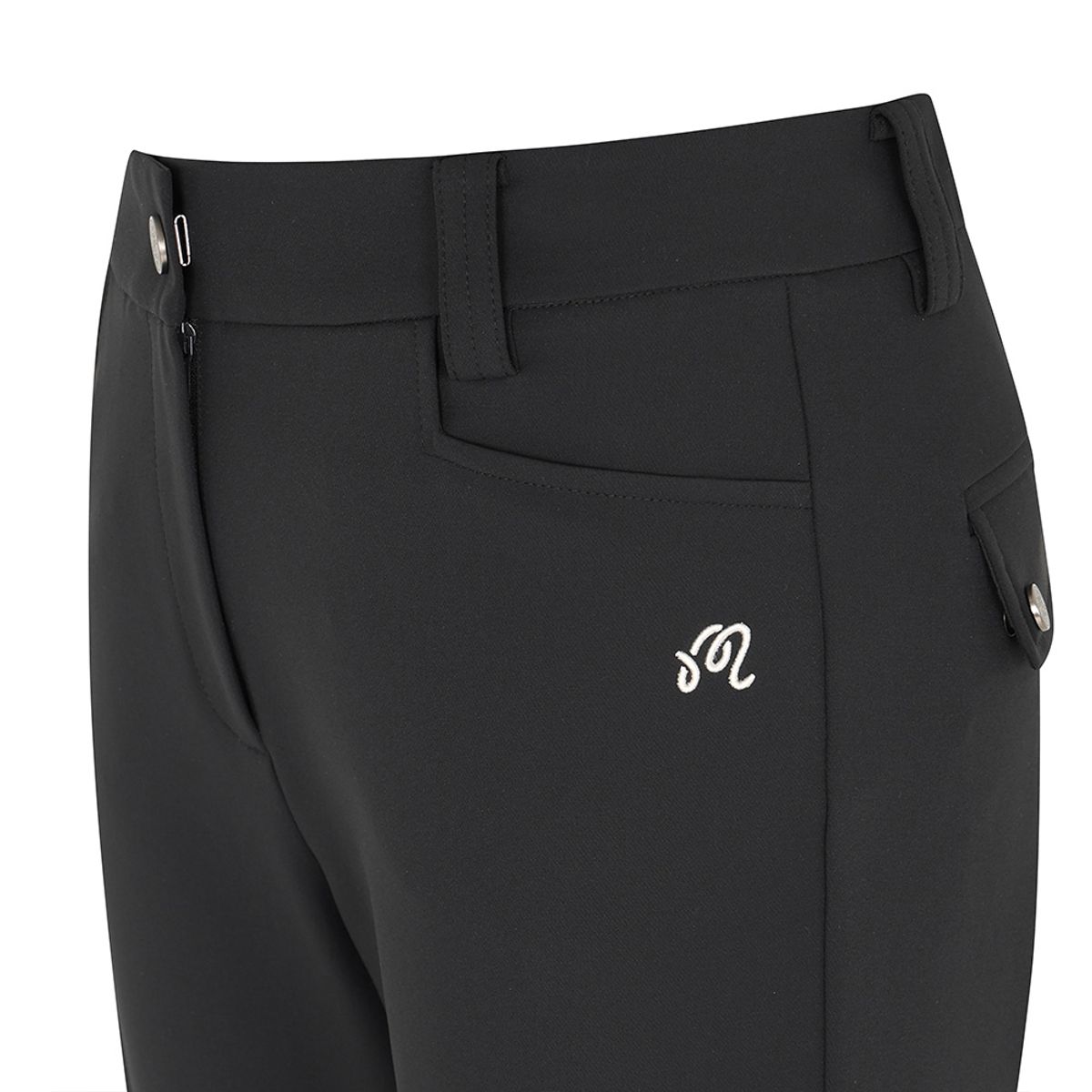 말본 골프(MALBON GOLF) 슬림핏 부츠컷 팬츠 BLACK (WOMAN)