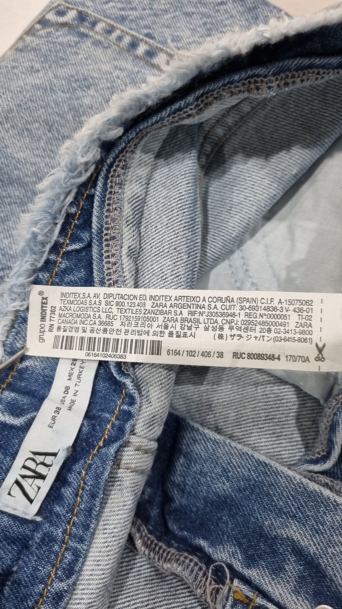 자라(ZARA) 청/데님 팬츠 38