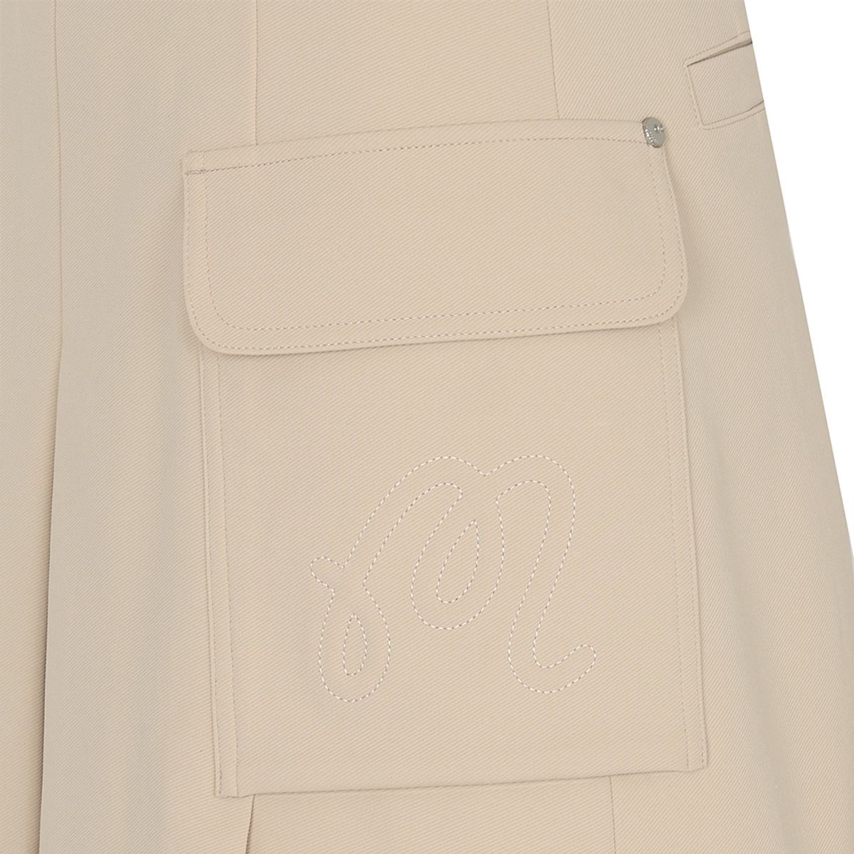 말본 골프(MALBON GOLF) 스티치 포인트 포켓 변형 스커트 BEIGE (WOMAN)