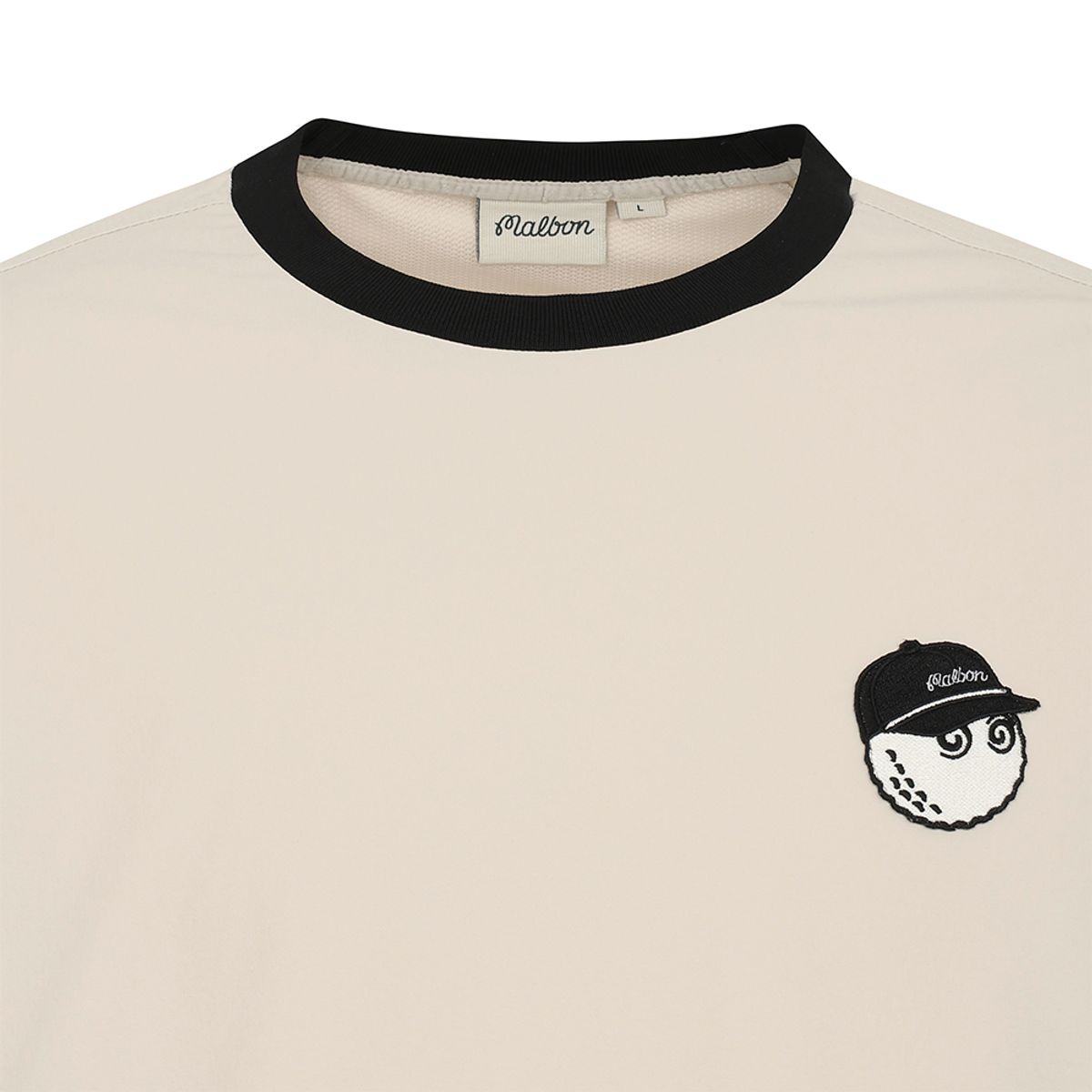 말본 골프(MALBON GOLF) 플레이어 라운드 넥 피스테 BEIGE (MAN)