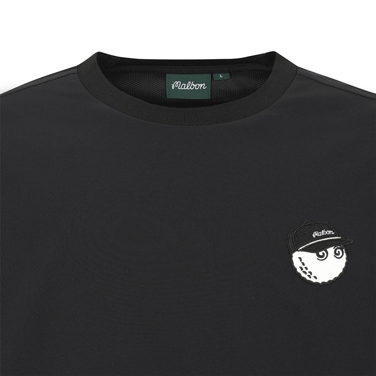 말본 골프(MALBON GOLF) 플레이어 라운드 넥 피스테 BLACK (MAN)