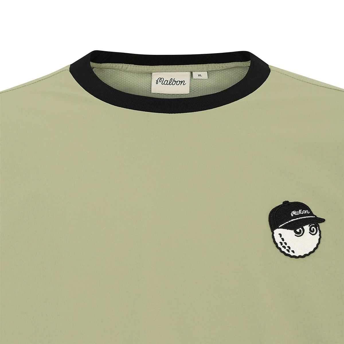 말본 골프(MALBON GOLF) 플레이어 라운드 넥 피스테 LIGHT KHAKI (MAN)