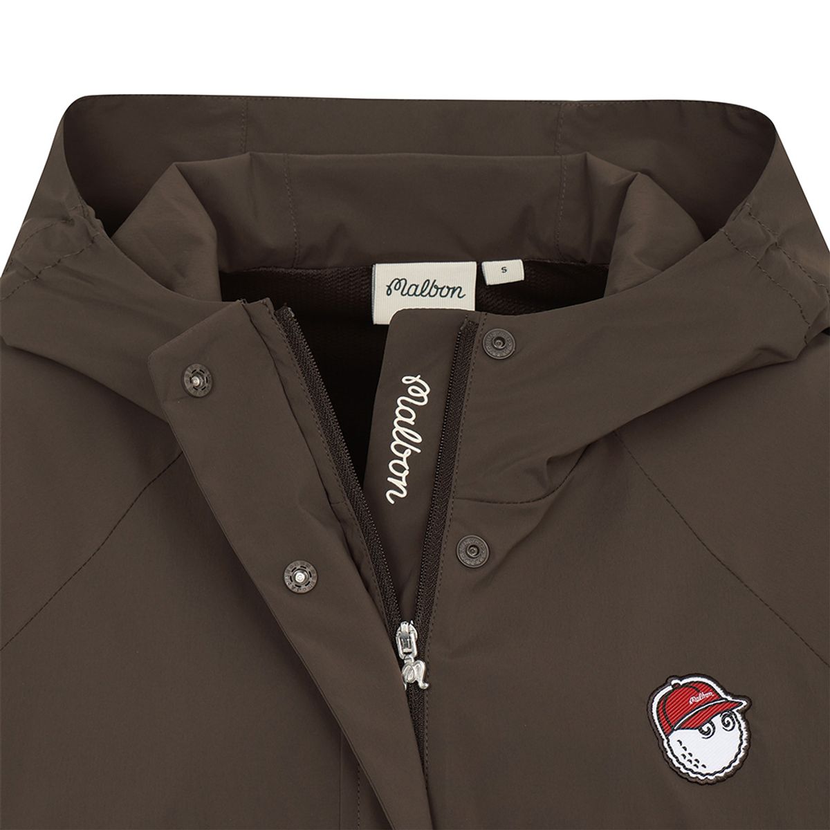 말본 골프(MALBON GOLF) 여성 메쉬 안감 후드 자켓 BROWN (WOMAN)