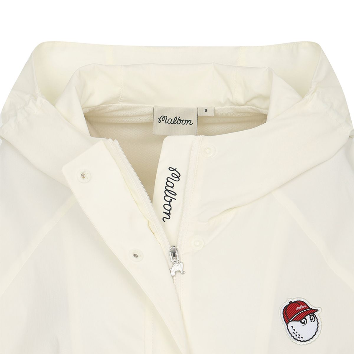 말본 골프(MALBON GOLF) 여성 메쉬 안감 후드 자켓 OFF WHITE (WOMAN)