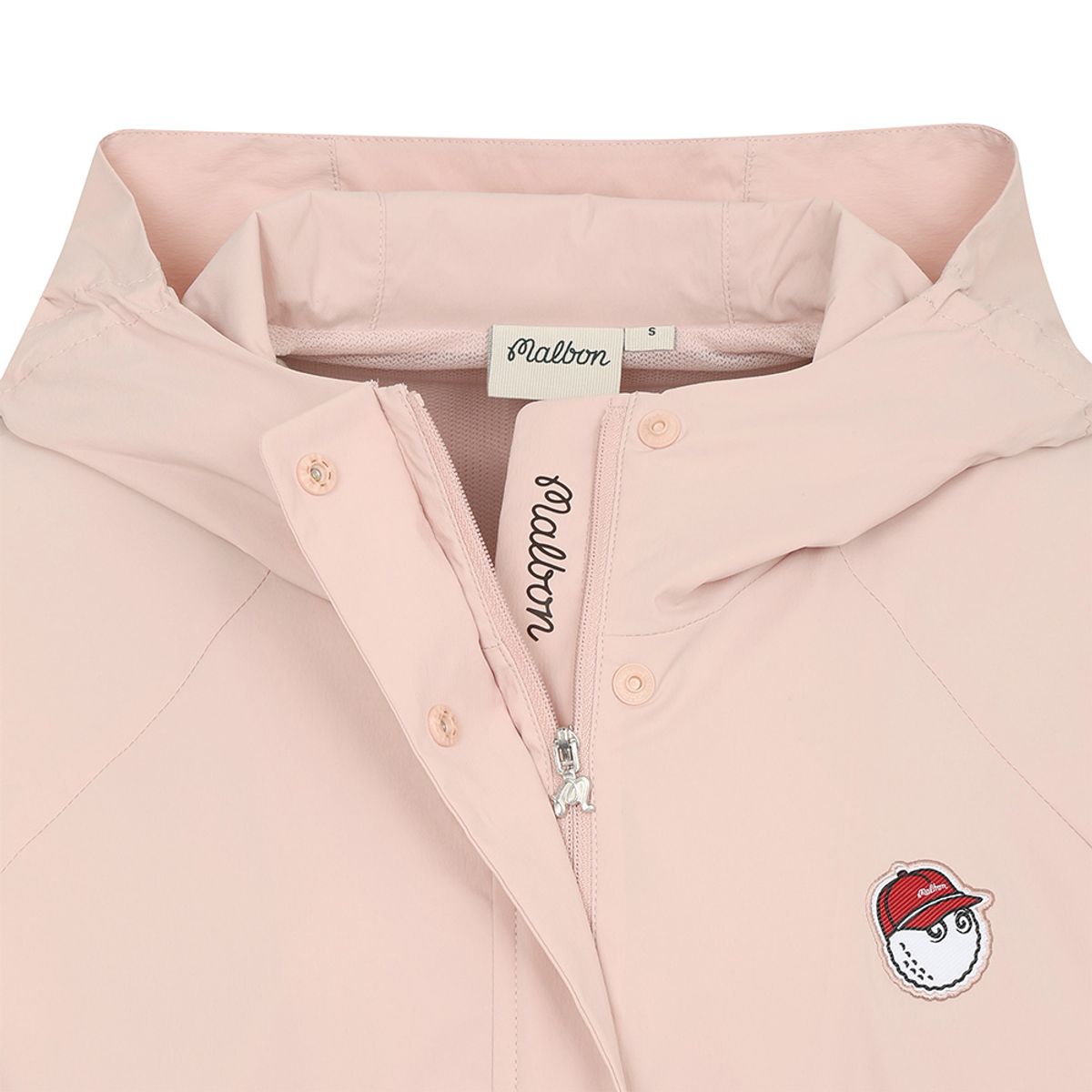 말본 골프(MALBON GOLF) 여성 메쉬 안감 후드 자켓 LIGHT PINK (WOMAN)