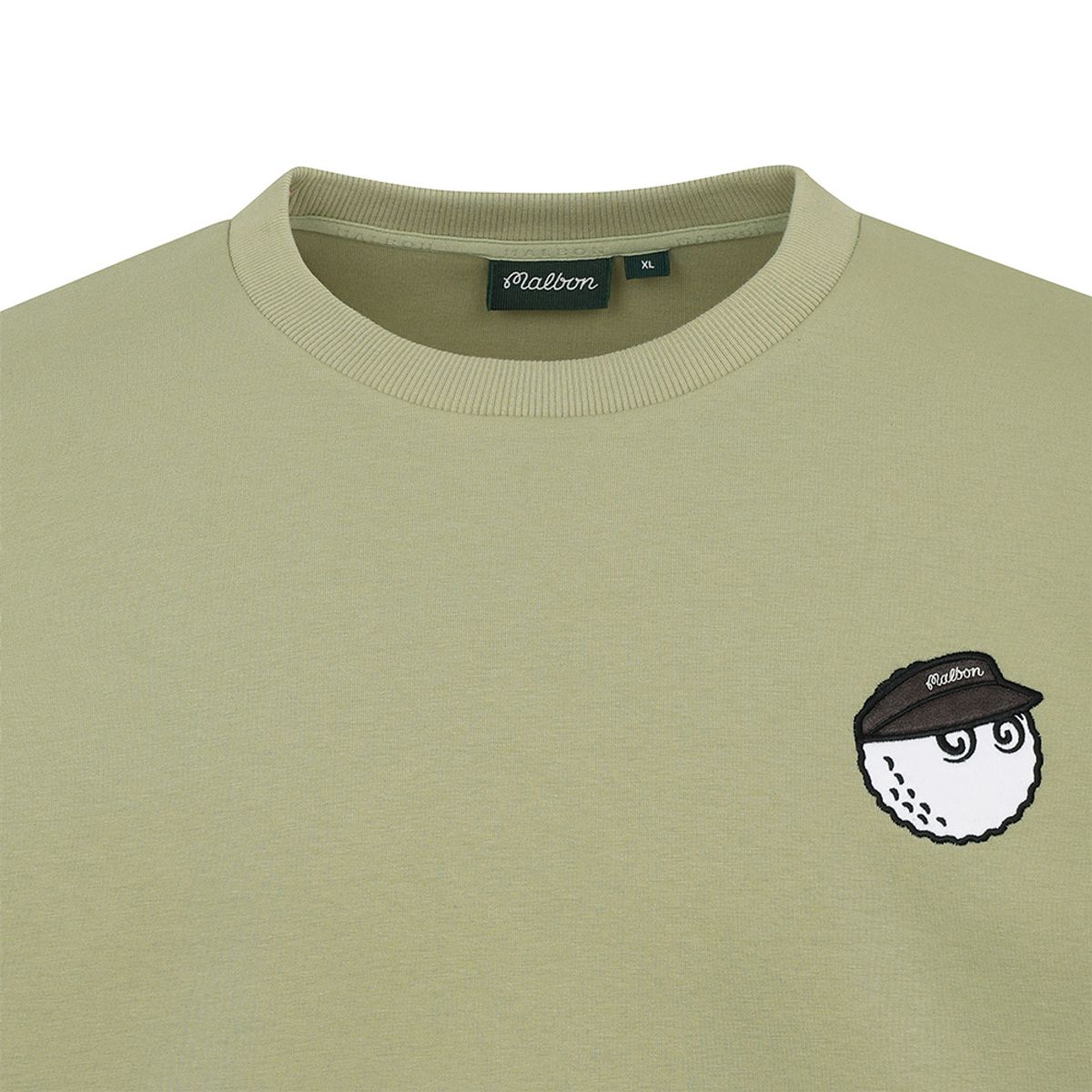 말본 골프(MALBON GOLF) 버킷 베이직 유니 라운드 맨투맨 LIGHT KHAKI