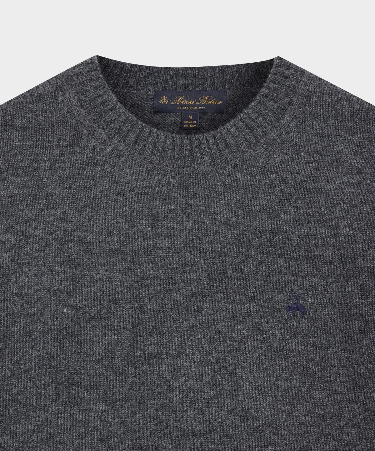 브룩스 브라더스(BROOKS BROTHERS) 울 솔리드 스웨터 (차콜) (BBWRMOG402)