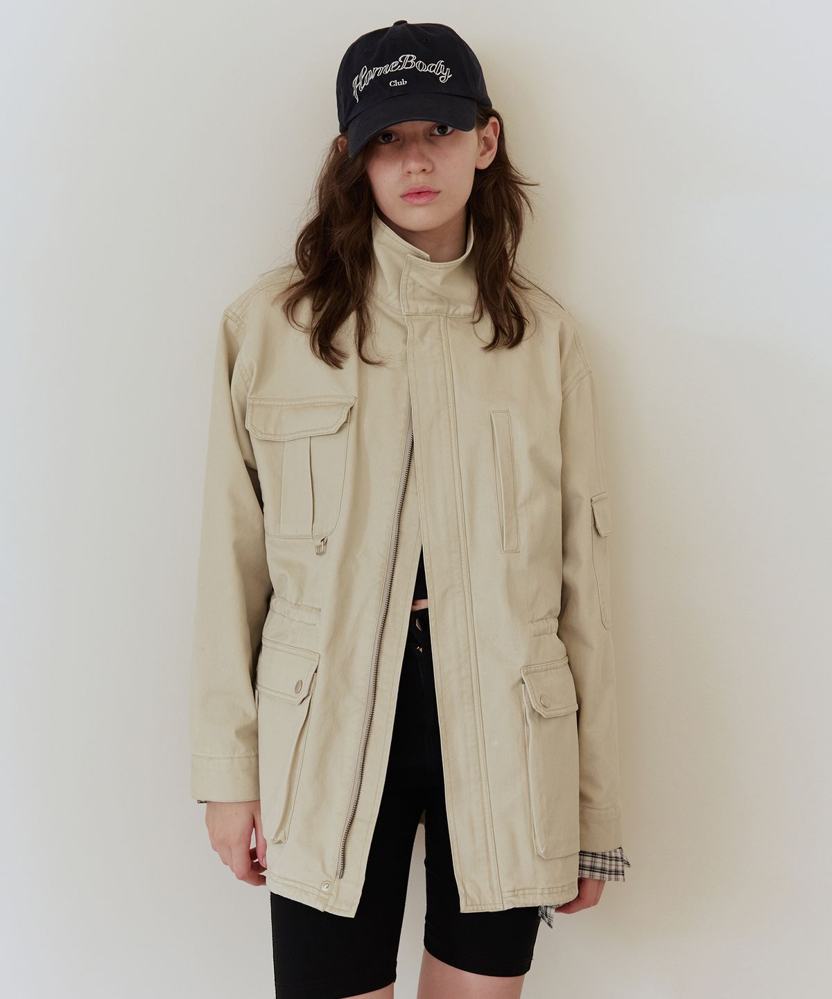 애프터아워즈(AFTERHOURS) WASHED COTTON UTILITY JACKET (BEIGE)