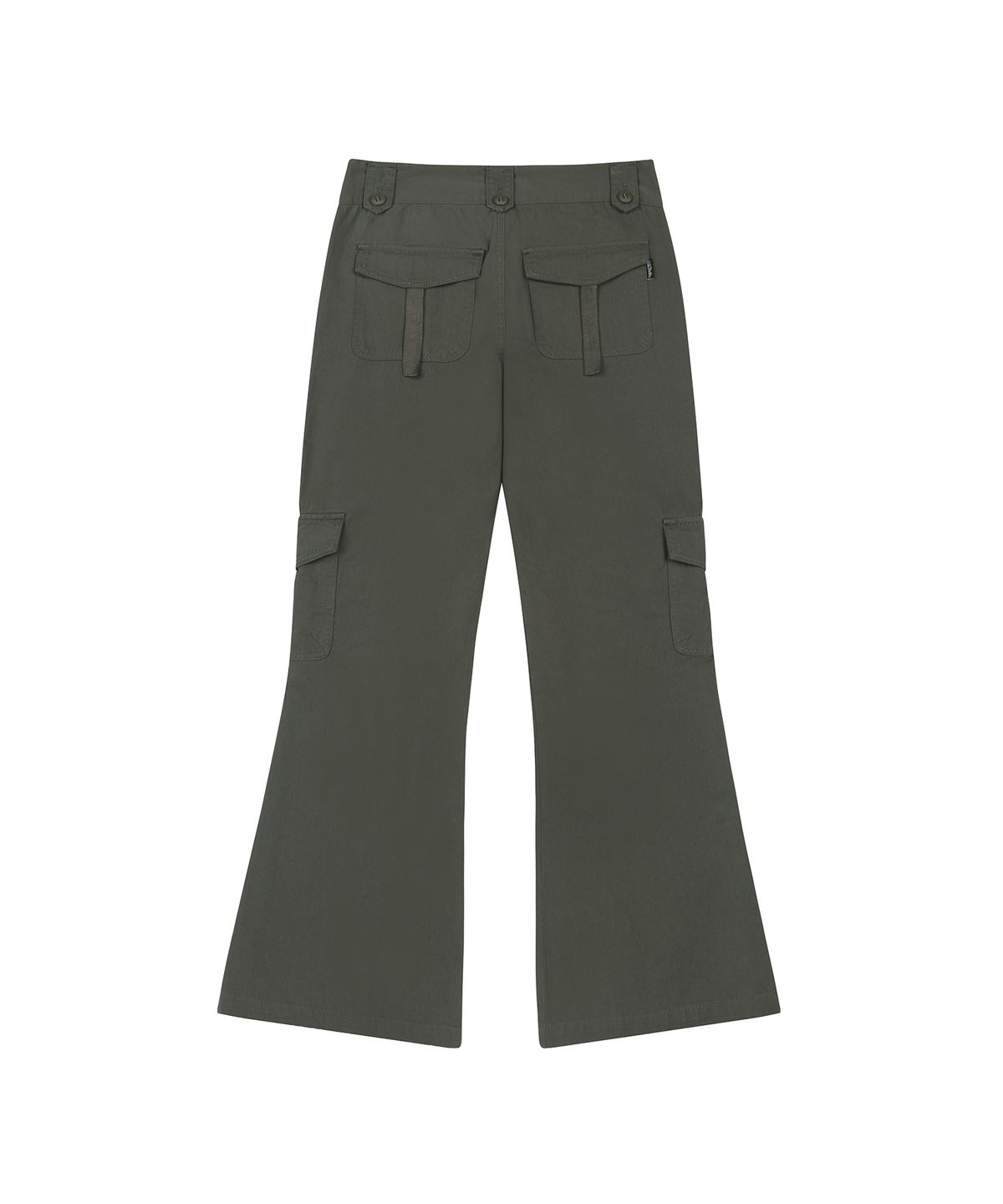 오드스튜디오(ODDSTUDIO) 멀티 포켓 카고 부츠컷 팬츠 - GRAYISH KHAKI