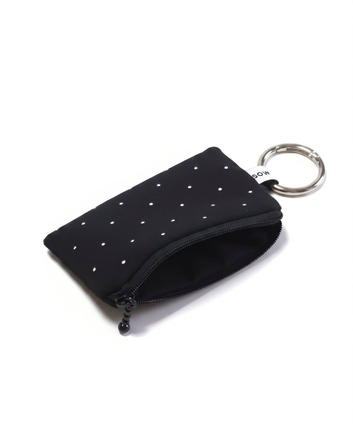 소월리안(SOWORLIAN) O-ring 지퍼카드파우치_Milky Dot Black