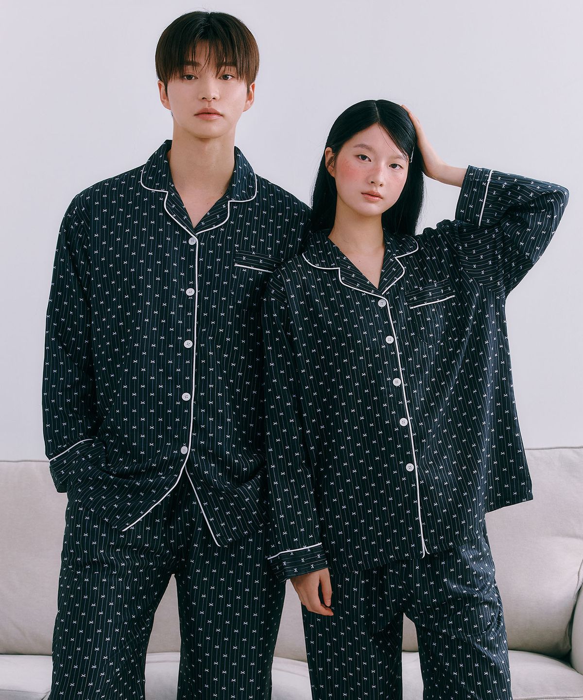 주디앤(JUDYN) [2PACK] 베카 긴팔 잠옷 파자마 세트