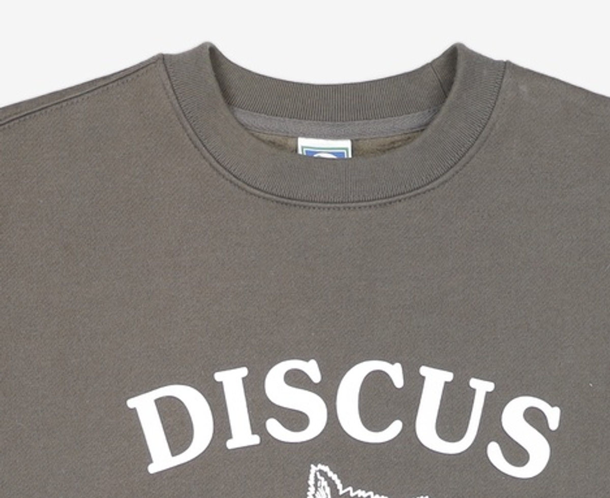 디스커스 애슬레틱(DISCUS ATHLETIC) 기모 레귤러 핏 고양이 스웨트 셔츠 차콜 L