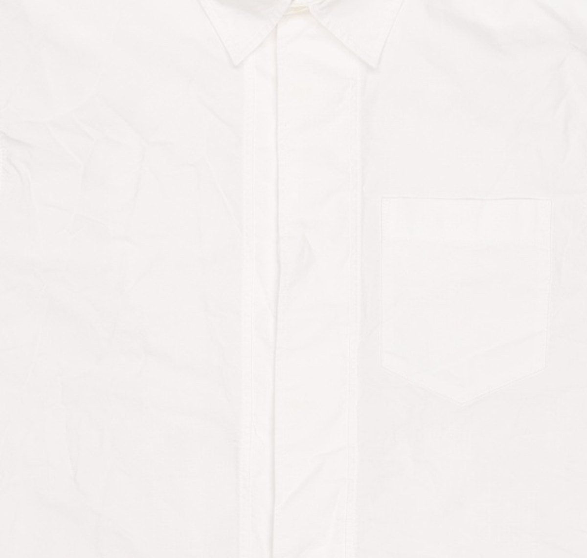 커스텀멜로우(CUSTOMELLOW) White Hidden Botton Oxford Half Shirt CWSAM25313WHX 100