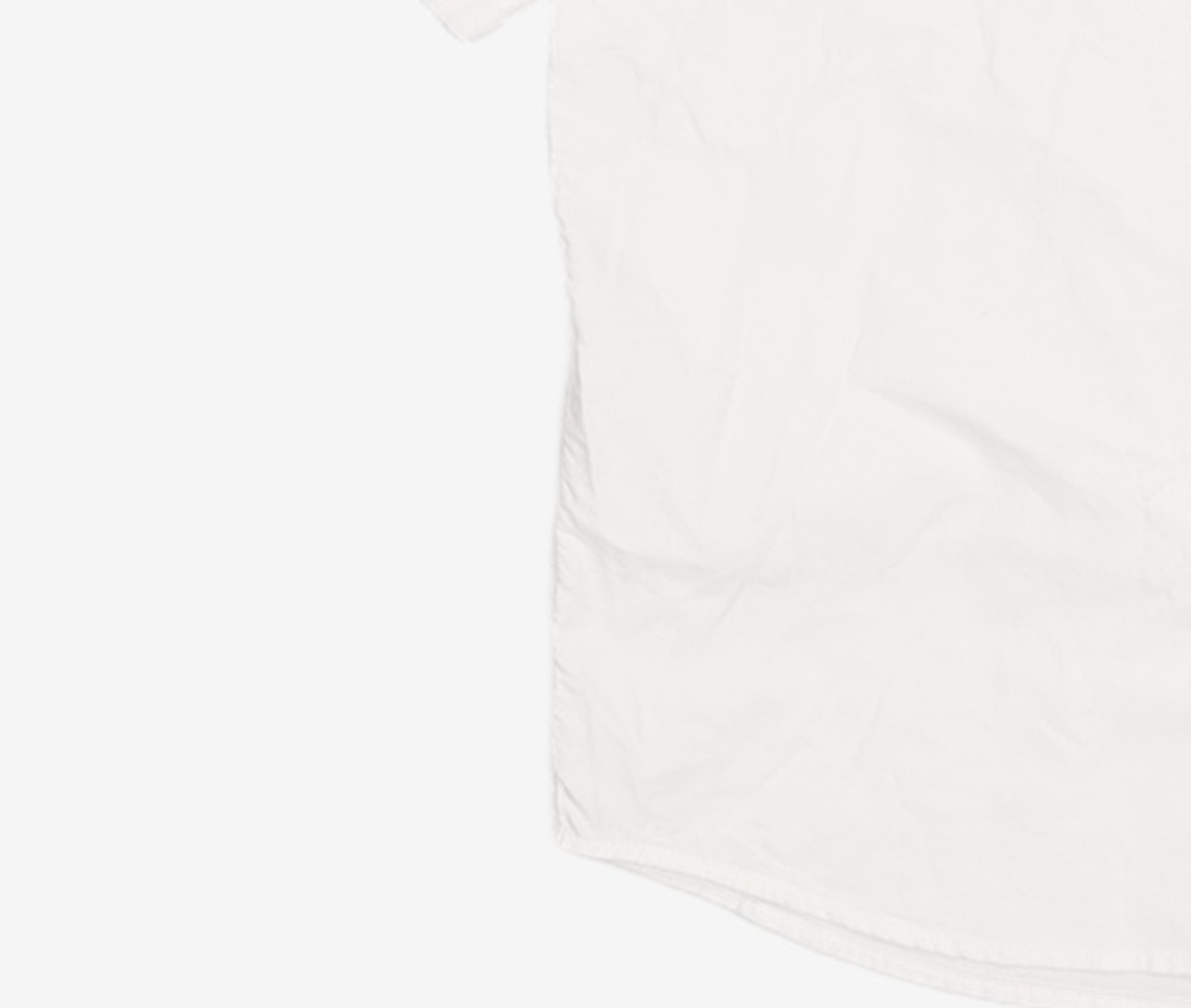 커스텀멜로우(CUSTOMELLOW) White Hidden Botton Oxford Half Shirt CWSAM25313WHX 100